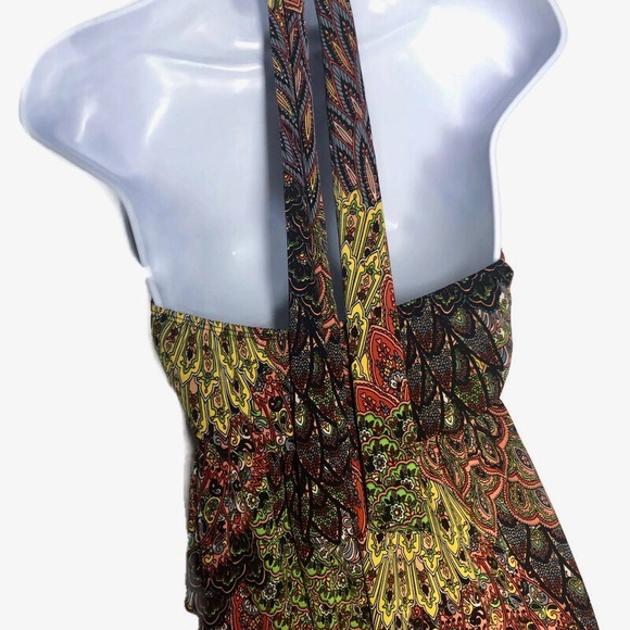 Hypnotik Women’s Maxi Peacock Feather Print Dress - Picture 2 of 6